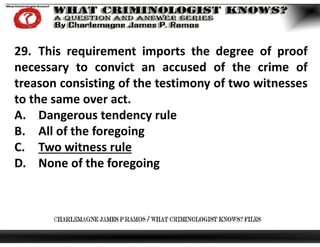 Criminal Procedure By Charlemagne James P. Ramos | PDF