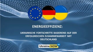 Energieeffizienz:ukrainische fortschritte auf der erfolgreichen zusammenarbeit mit Deutschland