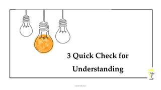 فكرة 3 Quick Check for Understanding