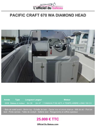 VINKEVEEN COTTER
Année Type Longueur Largeur Moteur
1989 Bateau à moteur 11m 20 3m 60 1 MAN 6 CYL. 120 CV
Très belle ligne et bonne motorisation, fiche technique complète et photos sur le site
www.occasiondubateau.com
90.000 € TTC
Tel: 06_12_22_61_27
Site: http://www.occasiondubateau.com
Officiel Du Bateau.com
 