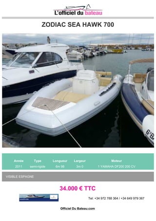 Benetteau EVASION 32
Année Type Longueur Largeur Moteur
1978 voilier 9m 70 3m 0 1 NANNI 4 cyl 41 CV
Voir Site www.occasiondubateau.com
25.000 € TTC
Tel: 06_12_22_61_27
Site: http://www.occasiondubateau.com
Officiel Du Bateau.com
 