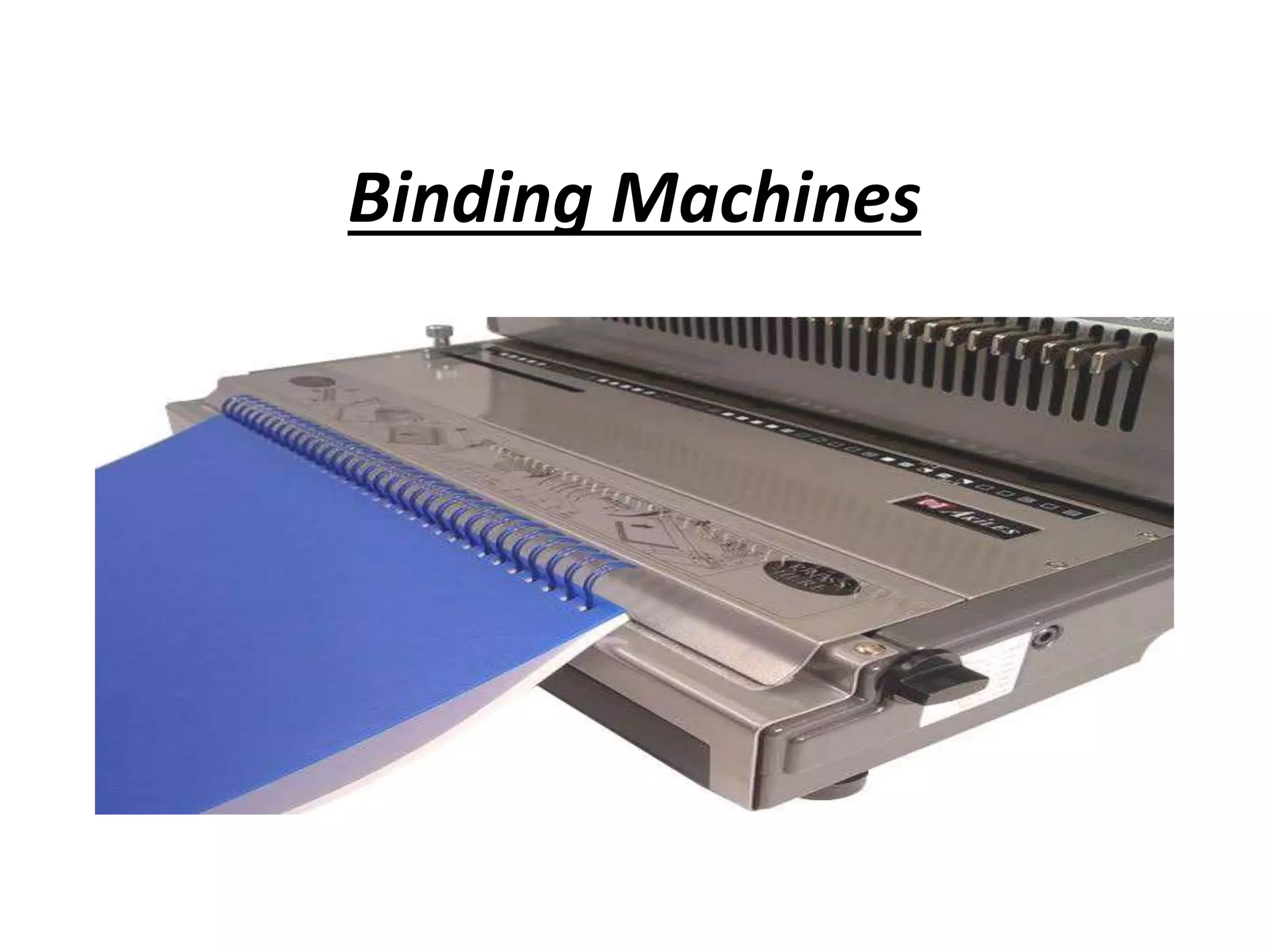 Binding machines | PPTX