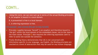 Binding theory | PPTX