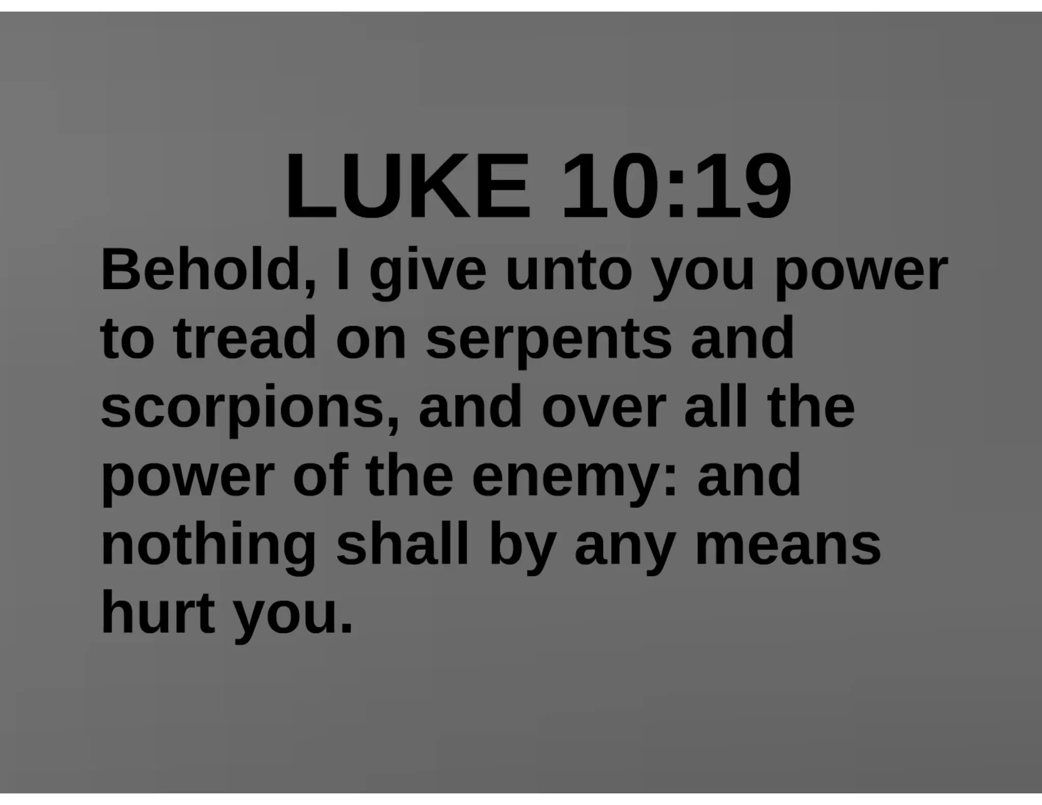 Binding the strongman