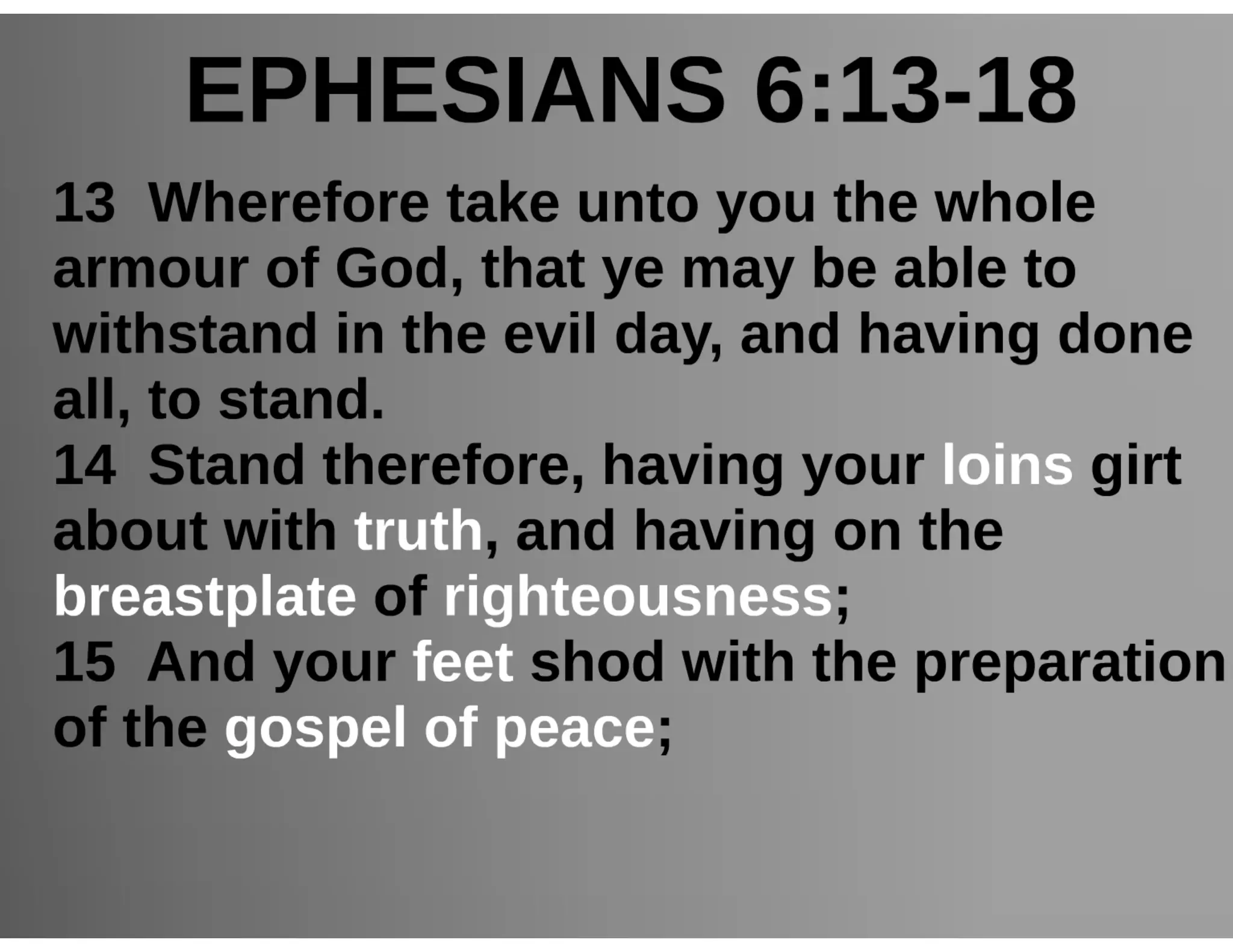 Binding the strongman