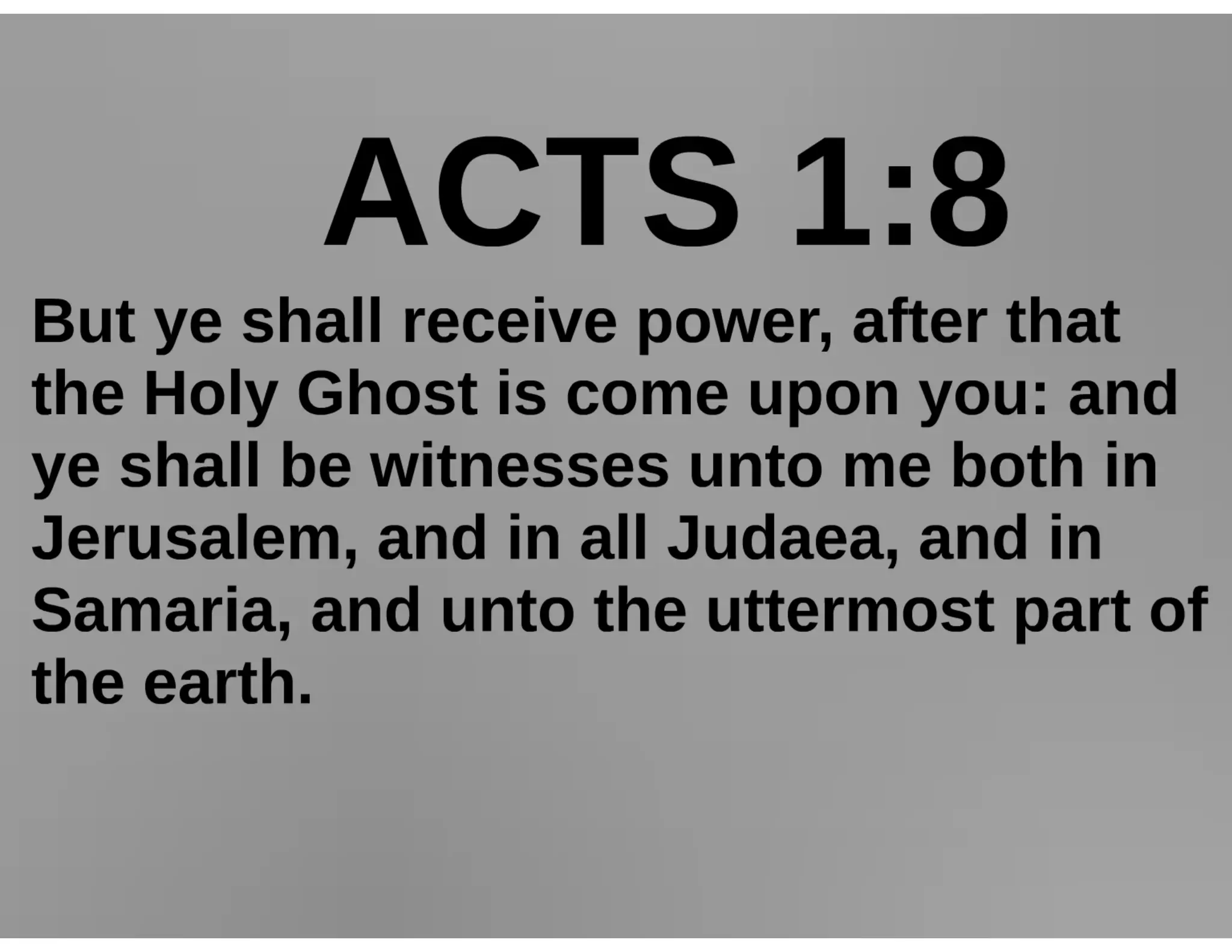 Binding the strongman