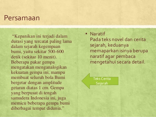Bindo Perbedaan Novel Teks Sejarah