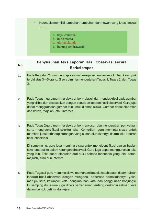 Bahasa Indonesia smp 7 guru