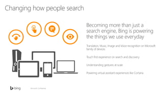 Microsoft Confidential
Changing how people search
 