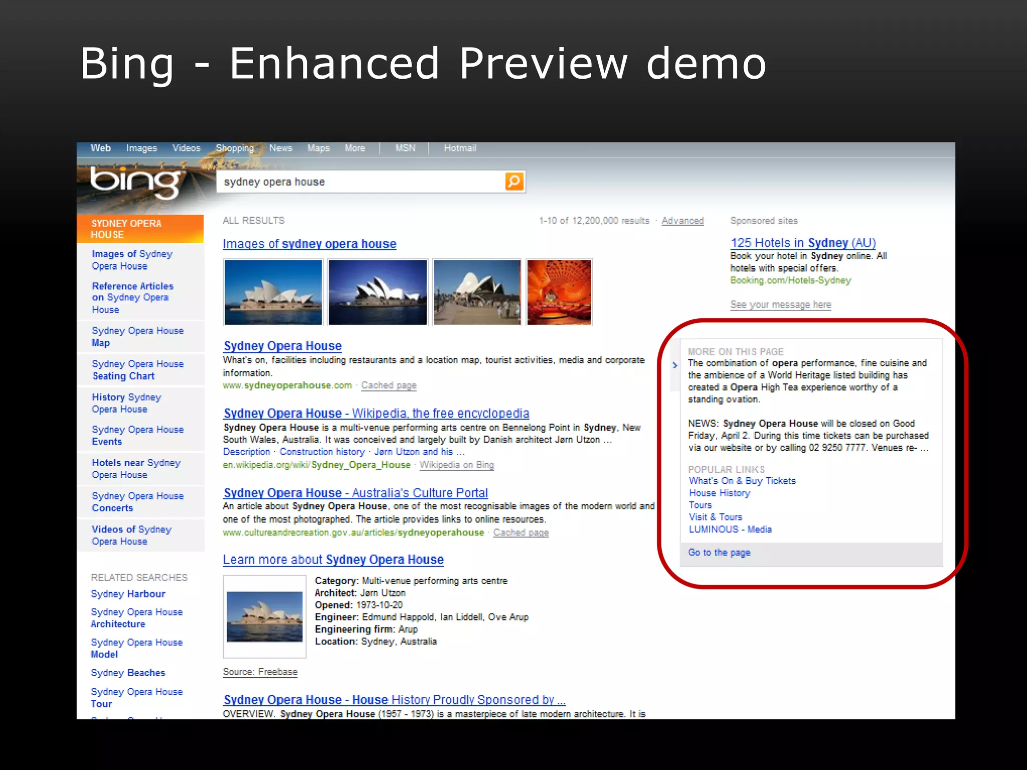 Bing - Enhanced Preview demo
 