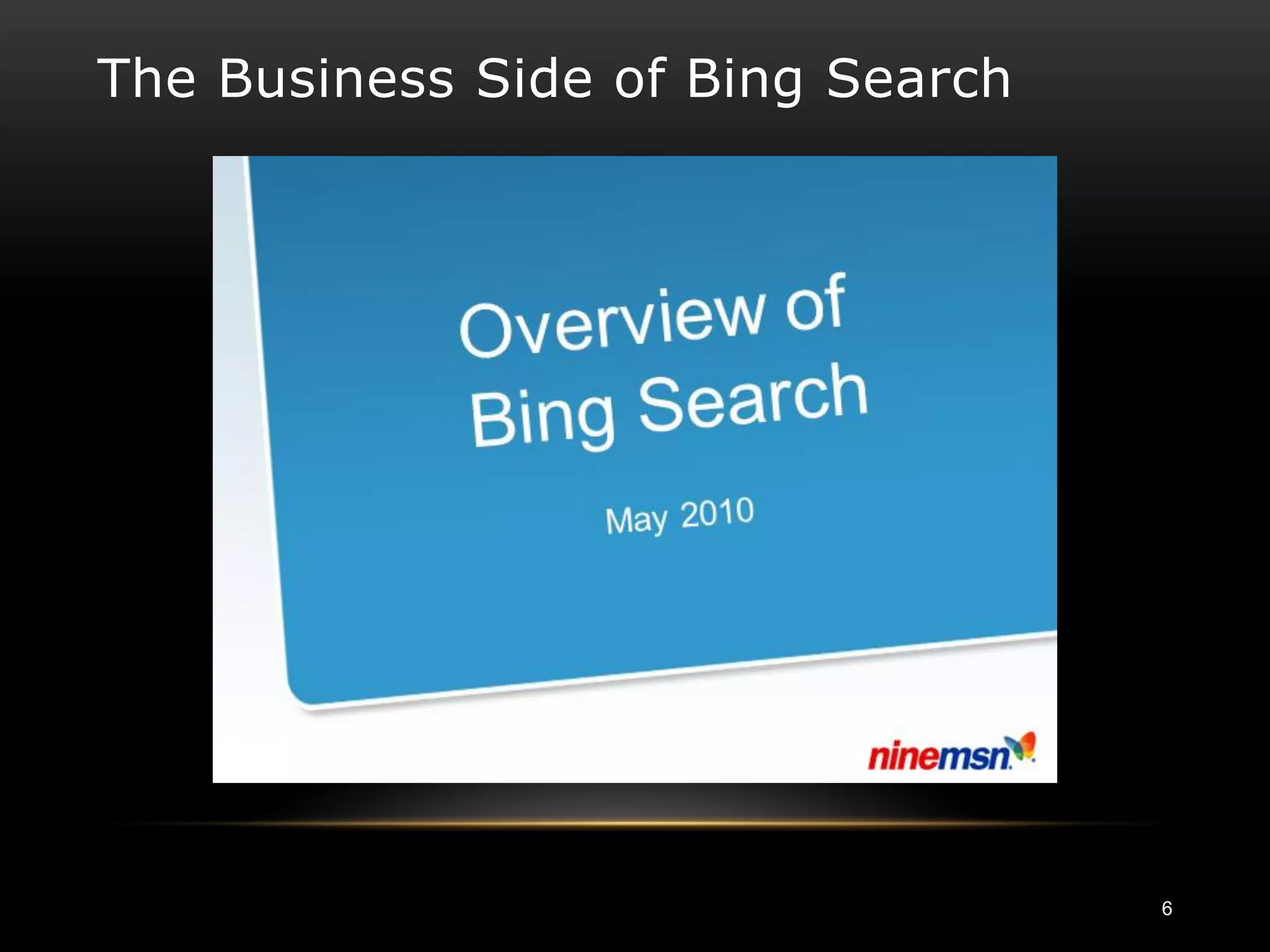 The Business Side of Bing Search




                                   6
 