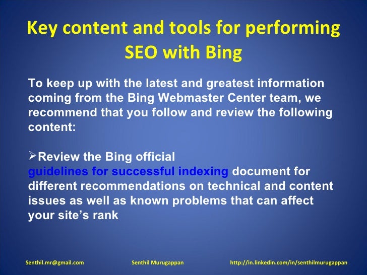 Bing SEO slideshare - 웹