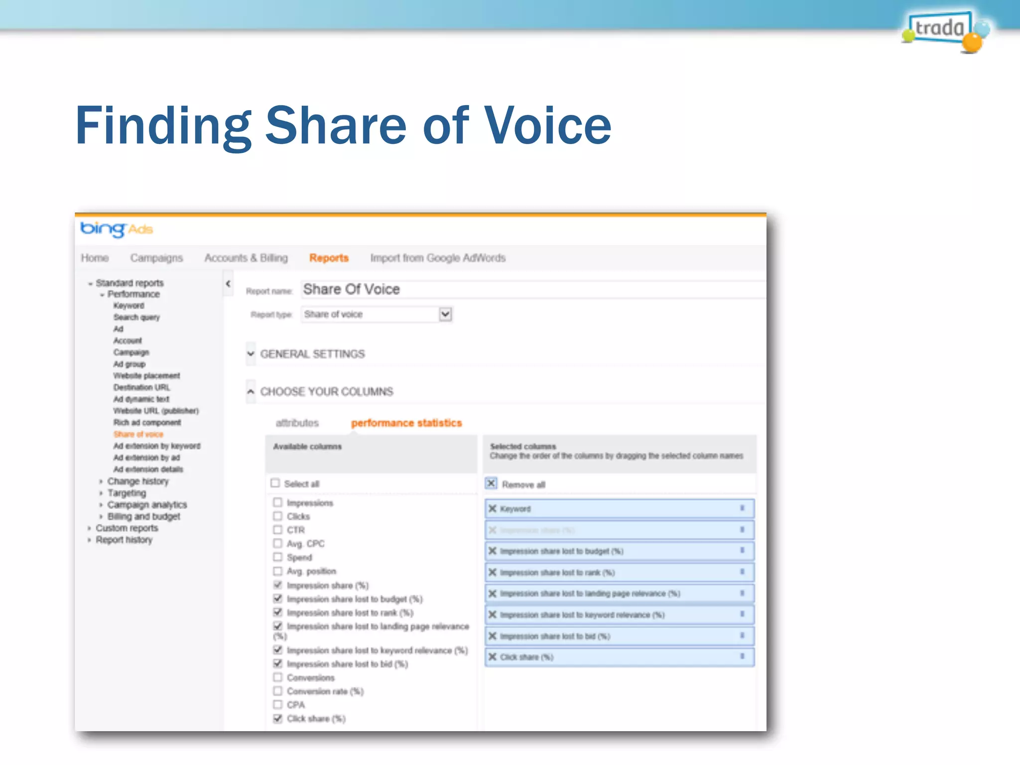 Finding Share of Voice
 