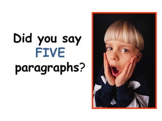 Did you say
    FIVE
paragraphs?
 