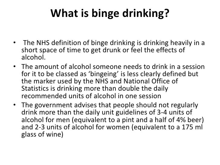 Binge drinking information