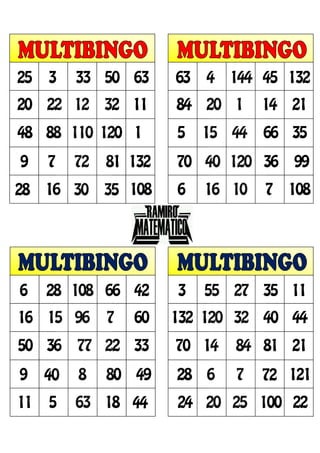 25 3 33 50 63
20 22 12 32 11
48 88 110 120 1
9 7 72 81 132
28 16 30 35 108
63 4 144 45 132
84 20 1 14 21
5 15 44 66 35
70 40 120 36 99
6 16 10 7 108
6 28 108 66 42
16 15 96 7 60
50 36 77 22 33
9 40 8 80 49
11 5 63 18 44
3 55 27 35 11
132 120 32 40 44
70 14 84 81 21
28 6 7 72 121
24 20 25 100 22
 