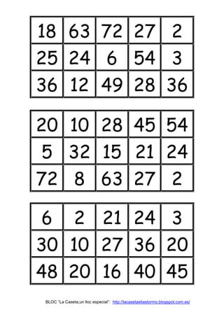 Cartones De Bingo Para Imprimir 80 Bolas Binvi Cartones De Bingo Para Imprimir 80 Bolas Binvi