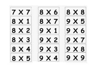 Bingo  da Multiplicação 