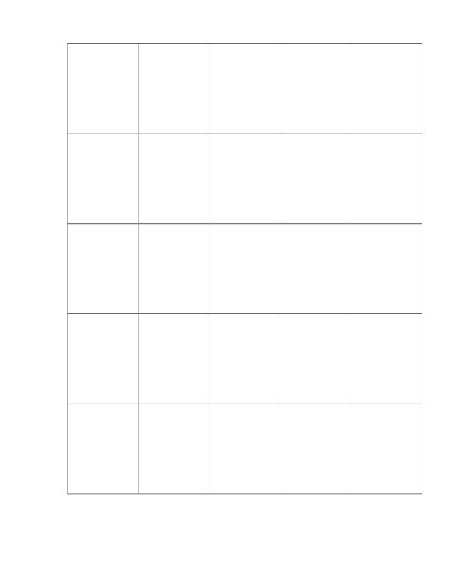 template bingo template