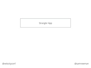 @samnewman@velocityconf
Strangler App
 