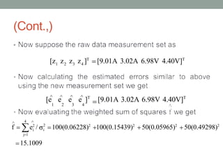 (Cont.,)
•
1 2 3 4
[z z z z ]T
[9.01A 3.02A 6.98V 4.40V]T
[e e e e ]T
[9.01A 3.02A 6.98V 4.40V]T
1 2 3 4
4
i
2
i
f e2
/ 100(0.06228)2
100(0.15439)2
50(0.05965)2
50(0.49298)2
j 1
15.1009
 