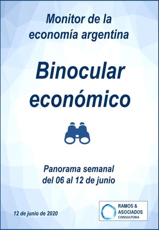 Binocular
económico
Panorama semanal
del 06 al 12 de junio
Monitor de la
economía argentina
12 de junio de 2020
 
