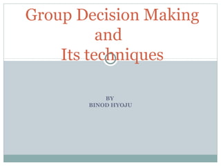Group Decision Making | PPT