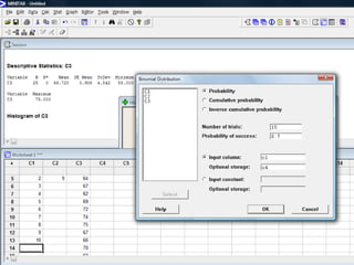 Binomial con minitab