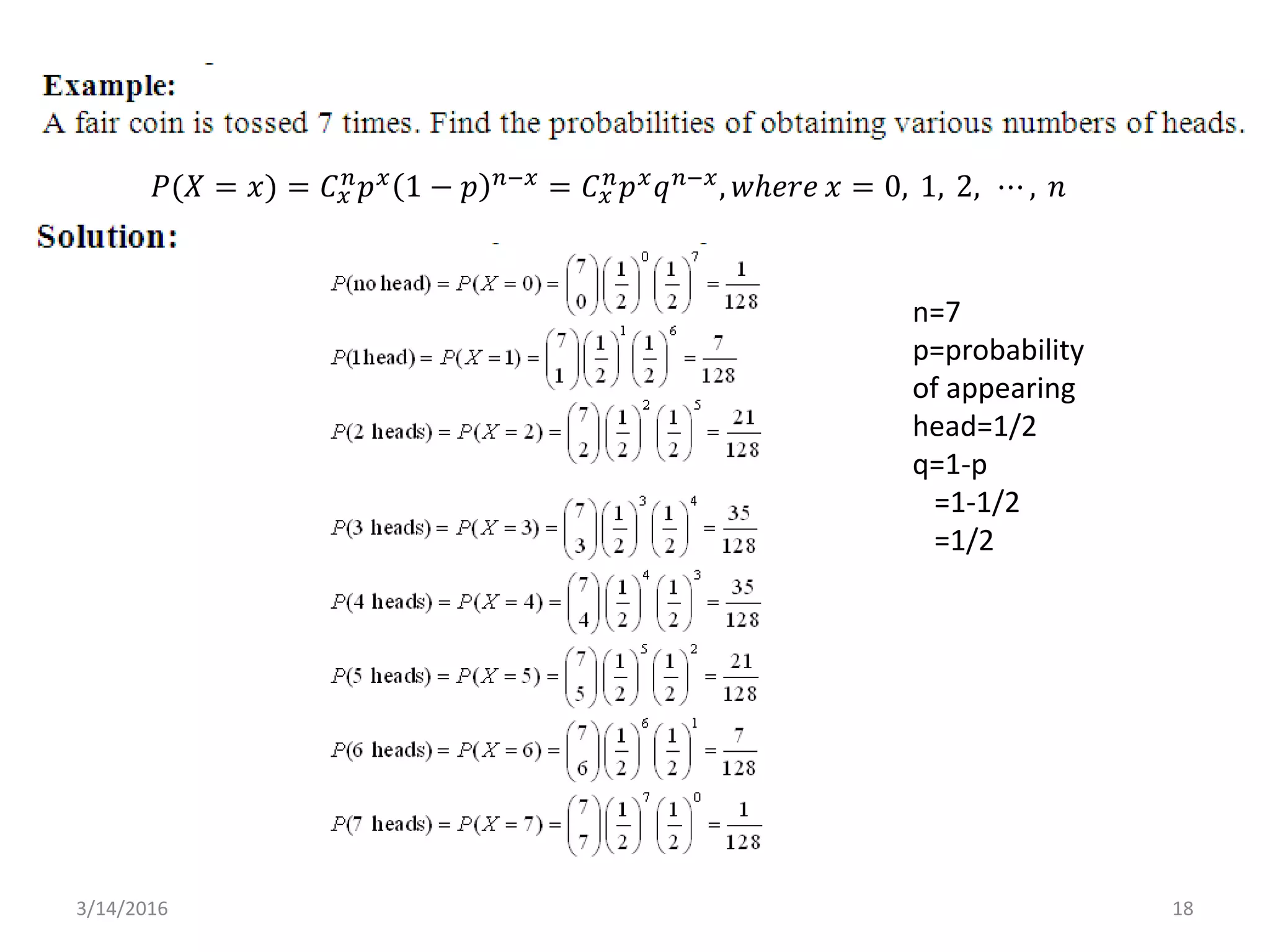 Binomial distribution | PPTX | Roleplaying Games | Games and Puzzles