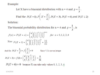 Binomial distribution | PPTX
