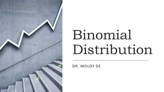 Binomial
Distribution
DR. MOLOY DE
 