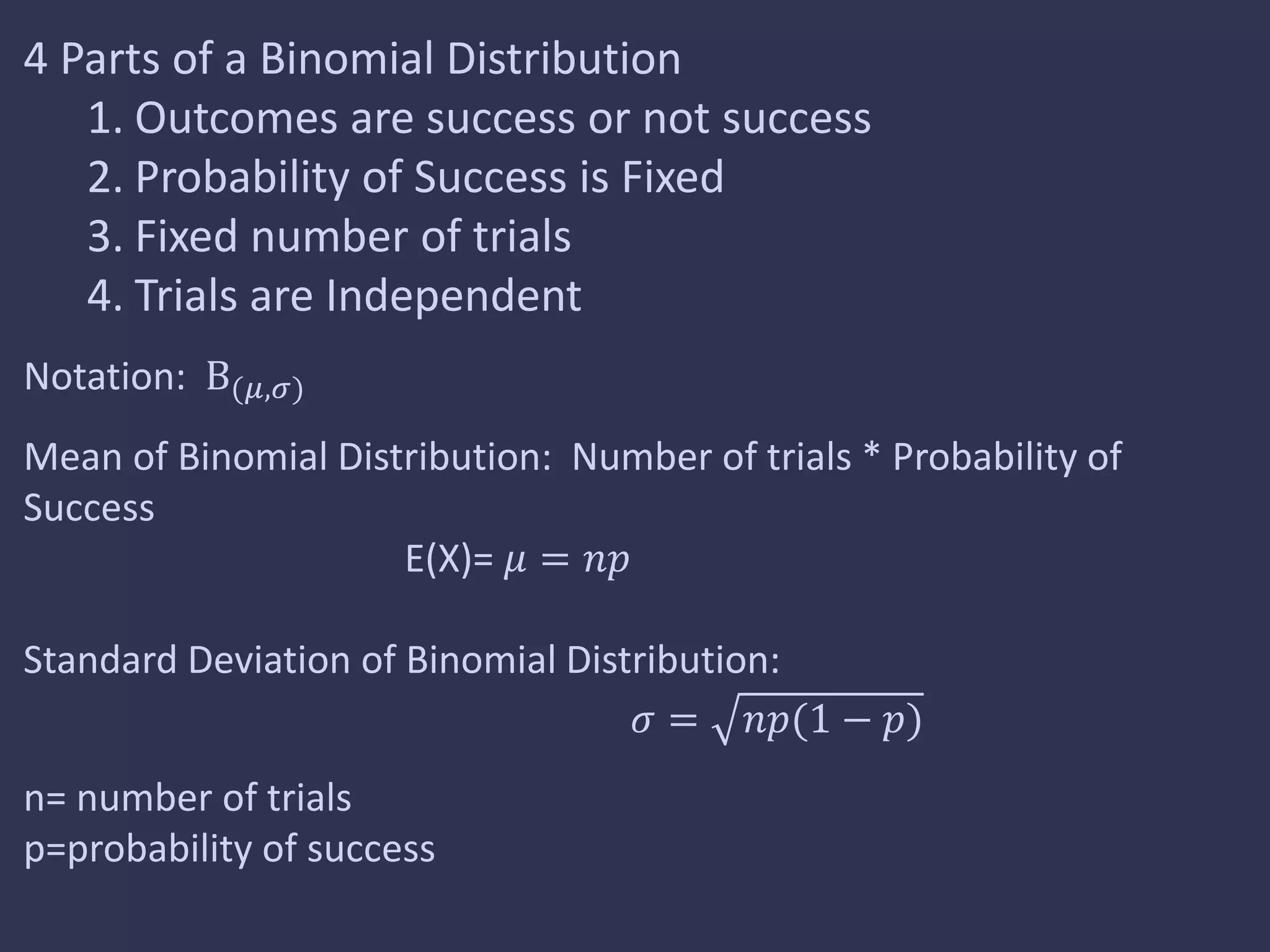 Binomial distributions | PPT