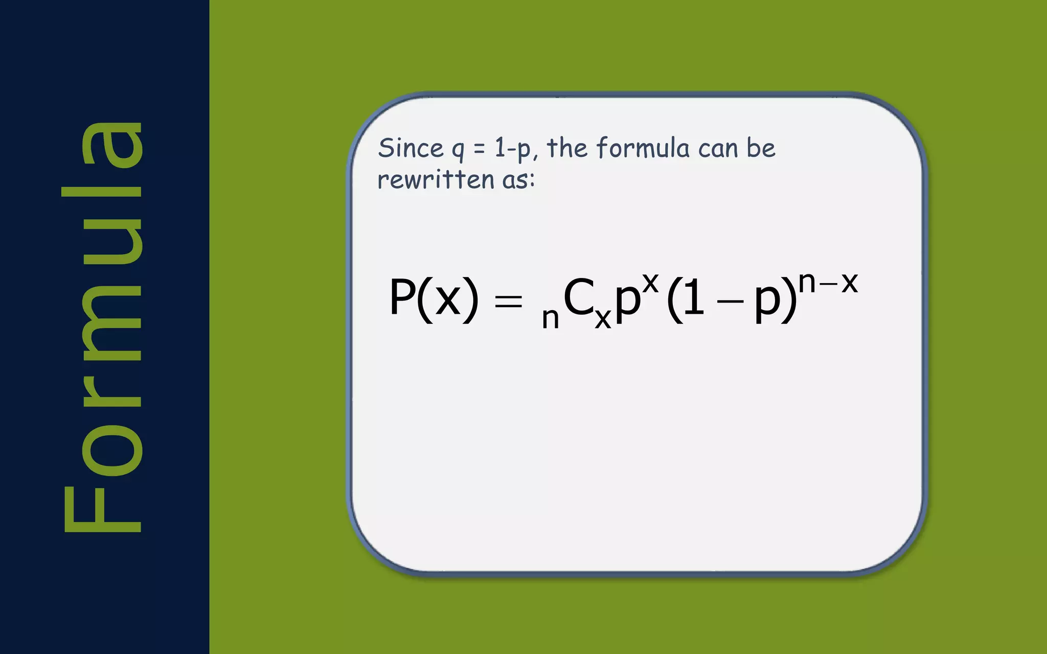 Binomial probability formula | PPT