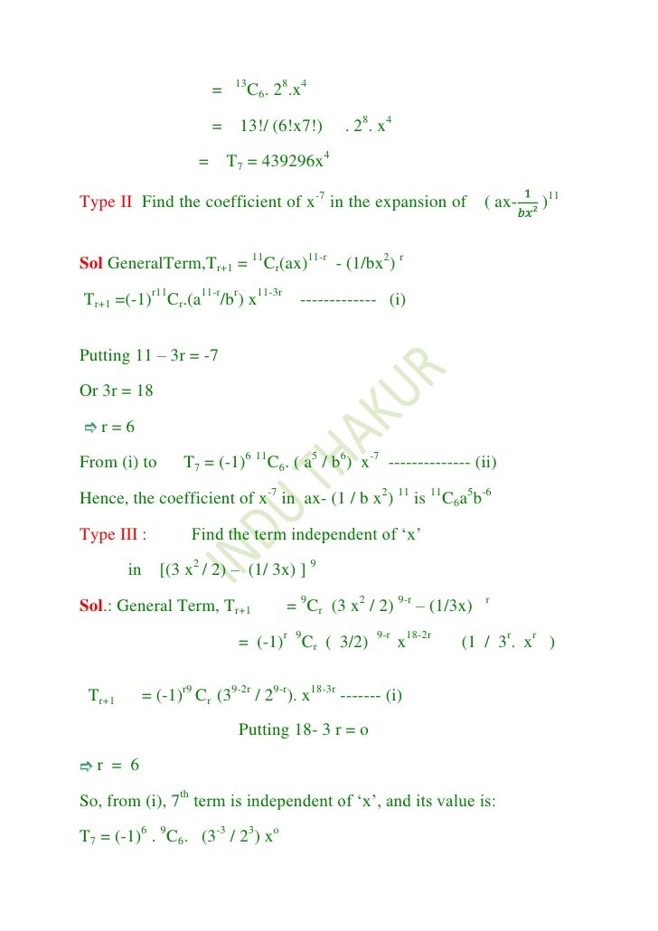 1+4x=13+x theorem Binomial