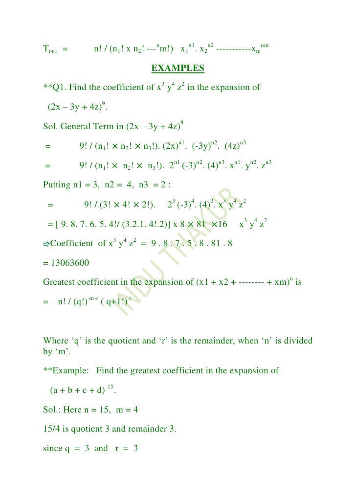 Binomial Theorem