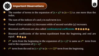 Binomial Theorem Solution Notes for jee students | PDF