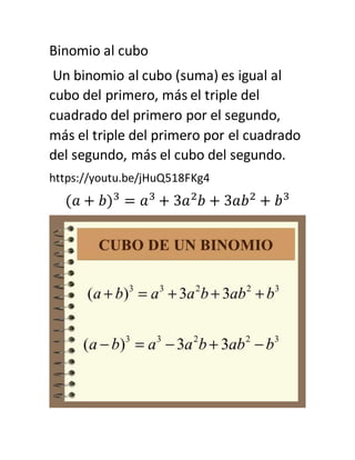Que Es Un Binomio Al Cubo Que Es Un Binomio Al Cubo