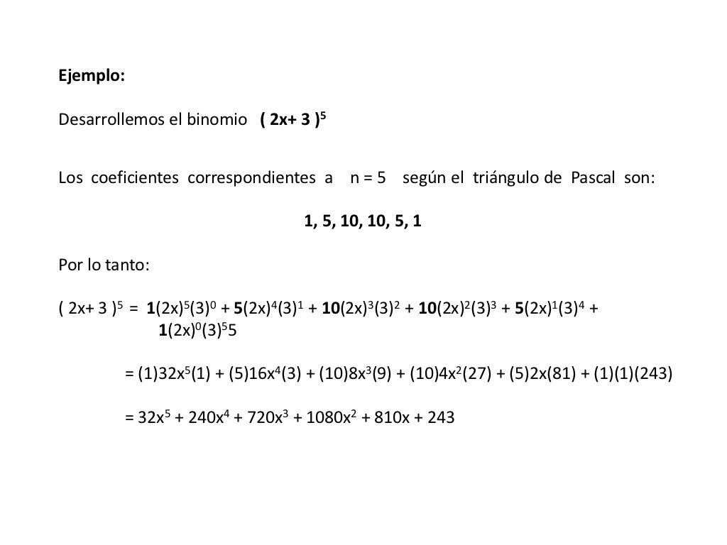 16+ Triangulo De Pascal Y Binomio De Newton Full Mantica