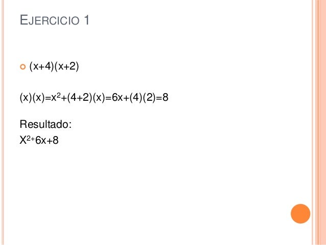 Binomios con terminos común