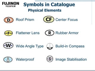 Roof Prism
Flattener Lens
Wide Angle Type
Waterproof
Symbols in Catalogue
Physical Elements
Center Focus
Rubber Armor
Build-in Compass
Image Stabilisation
 