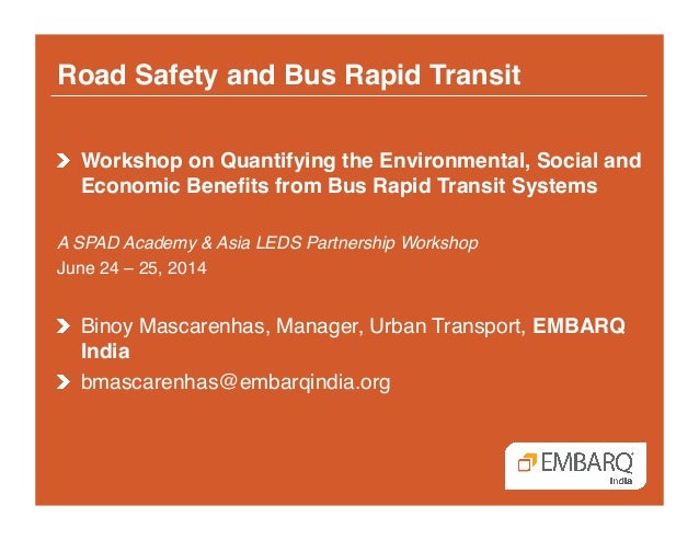 Road Safety And Bus Rapid Transit