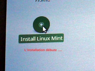 L'installation débute ….
 