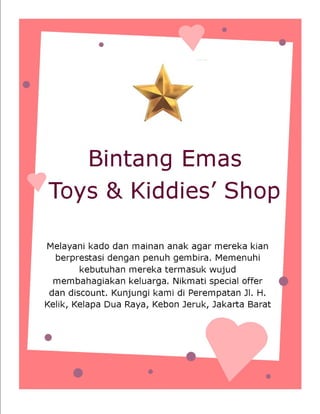 "BINTANG EMAS" TOYS & KIDDIES' SHOP IN WEST JAKARTA
