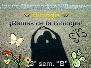 Jesús Hernández Villanueva “Biología” ¡Ramas de la Biología! 3° sem. “B” 
