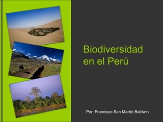 Biodiversidad
en el Perú
Por: Francisco San Martín Baldwin
 