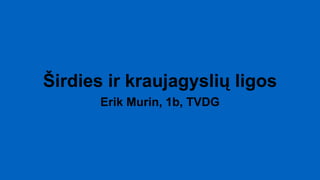 Širdies ir kraujagyslių ligos
Erik Murin, 1b, TVDG

 