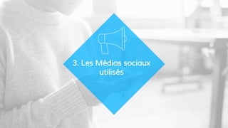 3. Les Médias sociaux
utilisés
 