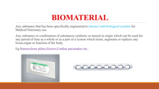 biomaterials in veterinary | PPTX