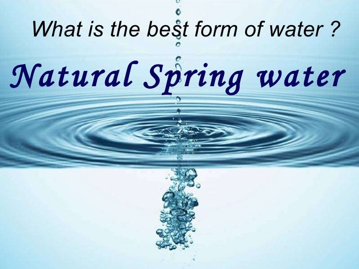 How do natural springs form?