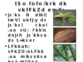 tSo fofo/krk dk vkfFkZd ewY; js'ks & dikl] twV] ukfj;y ds js'ks] ckal ,oa vU; ?kkls dnjrh js'kksa ds L=ksar  LFkkuh; vFkZO;oLFkk ,oa m|ksxksa esa mi;ksx jfLl;kWa] dkxt] diM+s cukus esa] fuekZ.k ,oa iWafdax lkexzh ds fy;s cksjs] fxuhcSx] xyhpksa ds Lrj 
